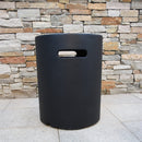 Gasfles cover Modeno rond - betonlook zwart