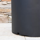 Gasfles cover Modeno rond - betonlook zwart