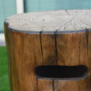 Gasfles cover Elementi boomstam - houtlook bruin