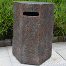 Gasfles cover Elementi - Gemaakt van vezelversterkt beton met basalt natuursteenlook