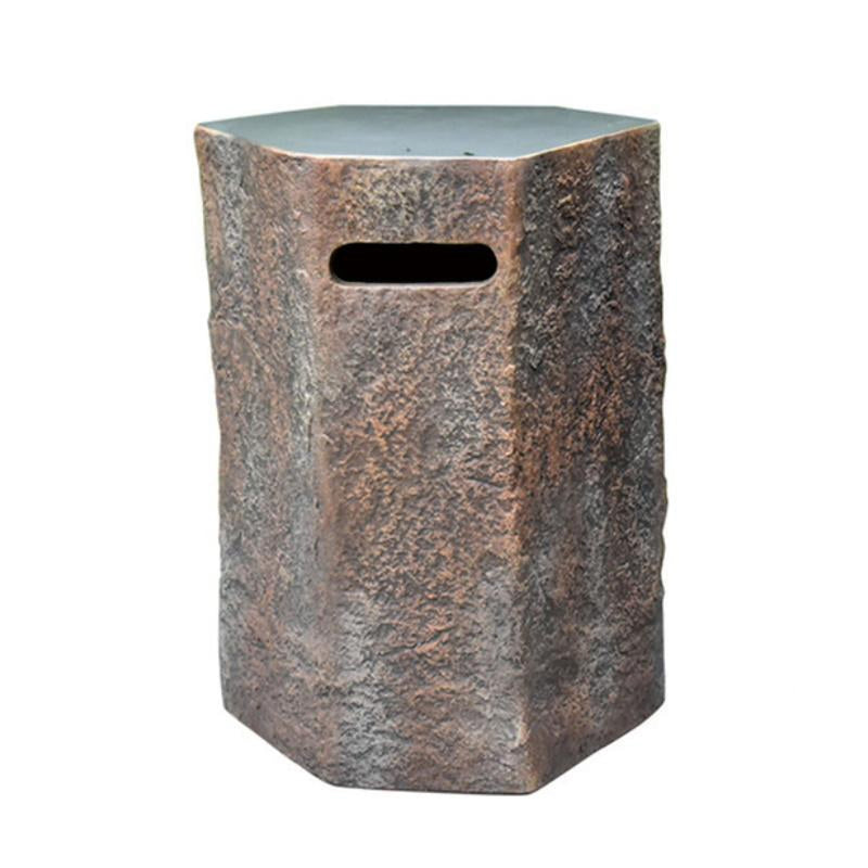 Gasfles cover Elementi - Gemaakt van vezelversterkt beton met basalt natuursteenlook