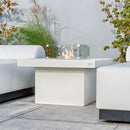 Easyfires Milano Vuurtafel Vierkant - Wit / Zwart