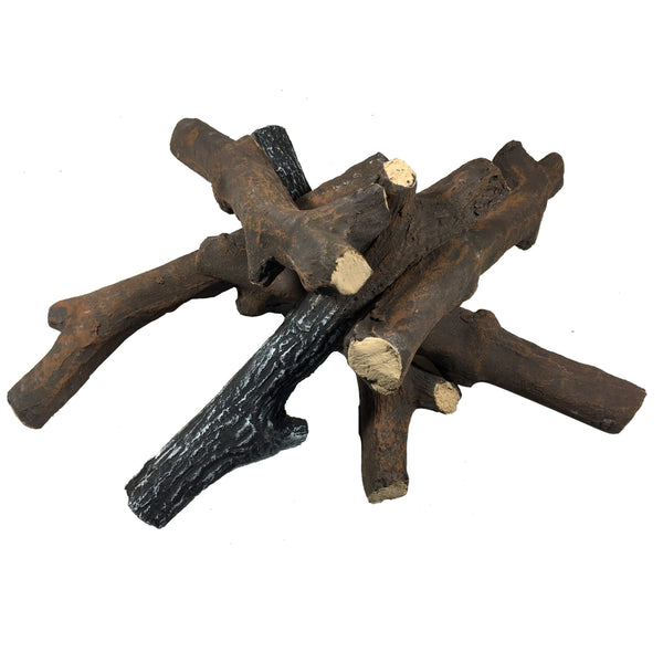 Elementi | Keramisch brandhout met een kreupel houtlook