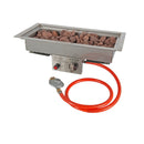 Inbouwbrander EasyFires VOORDEELSET rechthoek 50x25 cm zilver