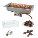 Inbouwbrander EasyFires VOORDEELSET rechthoek 50x25 cm zilver