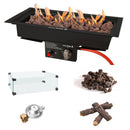 Inbouwbrander EasyFires VOORDEELSET rechthoek 50x25 cm zwart