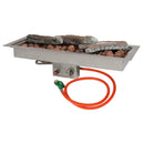 Inbouwbrander EasyFires VOORDEELSET rechthoek 76x26 cm zilver