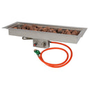 Inbouwbrander EasyFires VOORDEELSET rechthoek 76x26 cm zilver