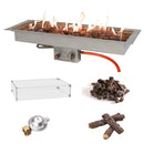 Inbouwbrander EasyFires VOORDEELSET rechthoek 76x26 cm zilver