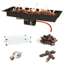 Inbouwbrander EasyFires VOORDEELSET rechthoek 76x26 cm zwart