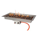 Inbouwbrander EasyFires VOORDEELSET rechthoek 78x38 cm zilver
