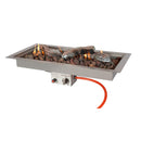 Inbouwbrander EasyFires VOORDEELSET rechthoek 78x38 cm zilver