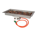 Inbouwbrander EasyFires VOORDEELSET rechthoek 78x38 cm zilver