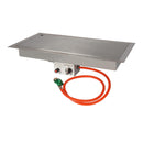 Inbouwbrander EasyFires VOORDEELSET rechthoek 78x38 cm zilver