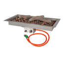 Inbouwbrander EasyFires VOORDEELSET rechthoek 78x38 cm zilver