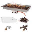 Inbouwbrander EasyFires VOORDEELSET rechthoek 78x38 cm zilver