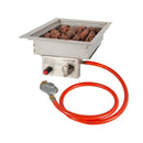 Inbouwbrander EasyFires VOORDEELSET vierkant 30x30 cm zilver