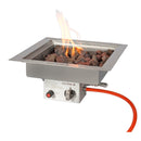 Inbouwbrander EasyFires VOORDEELSET vierkant 40x40 cm zilver