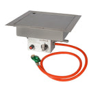 Inbouwbrander EasyFires VOORDEELSET vierkant 40x40 cm zilver