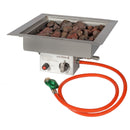 Inbouwbrander EasyFires VOORDEELSET vierkant 40x40 cm zilver