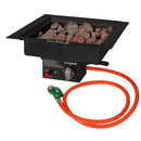Inbouwbrander EasyFires VOORDEELSET vierkant 40x40 cm zwart