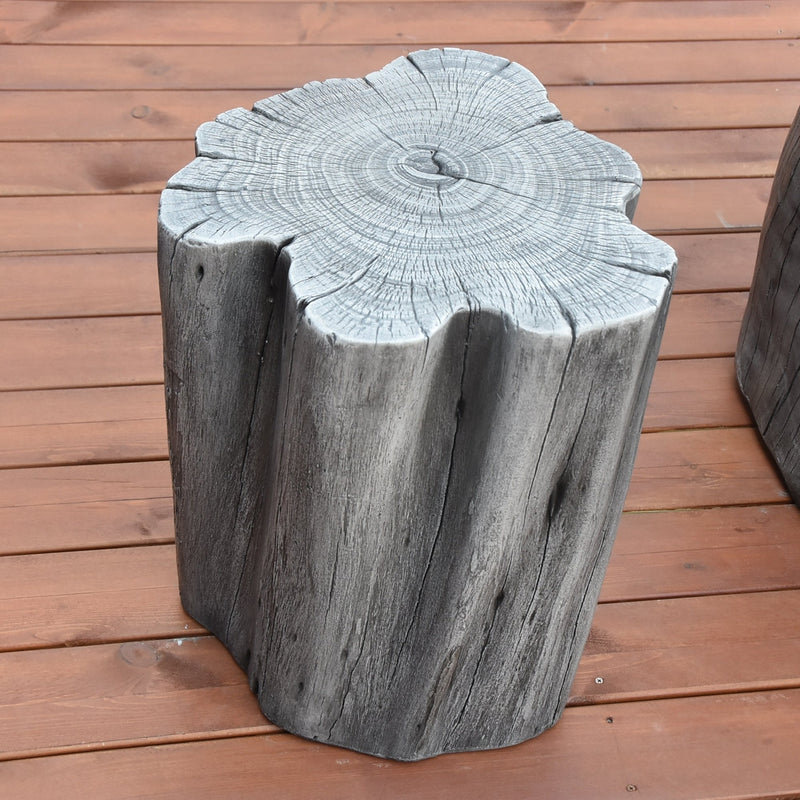 Kruk Elementi Boomstam - Vezelversterkt beton met een grijze houtlook