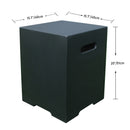 Modeno Gasfles Cover Zwart Vierkant