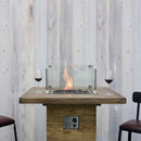 Statafel met gashaard Rova Bar Elementi - Statafel vezelversterkt beton met houtlook