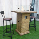 Statafel met gashaard Rova Bar Elementi - Statafel vezelversterkt beton met houtlook