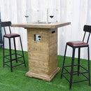 Statafel met gashaard Rova Bar Elementi - Statafel vezelversterkt beton met houtlook