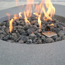 Vuurtafel Vesuvius op gas van Elementi gemaakt van vezelversterkt beton met een natuursteenlook