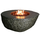 Vuurtafel Vesuvius op gas van Elementi gemaakt van vezelversterkt beton met een natuursteenlook