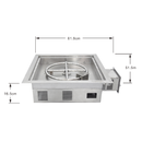 Elementi Inbouwbrander 52 x 52 cm Zilver