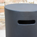 Gasfles cover Modeno rond - betonlook zwart