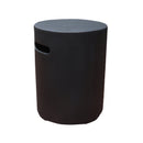 Gasfles cover Modeno rond - betonlook zwart