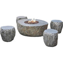 Vuurtafel Vesuvius Elementi - SET met vier krukken