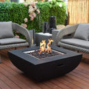 Vuurtafel Itasy van Modeno op gas. Gashaard gemaakt van glasvezelversterkt beton met een hoogwaardige betonlook